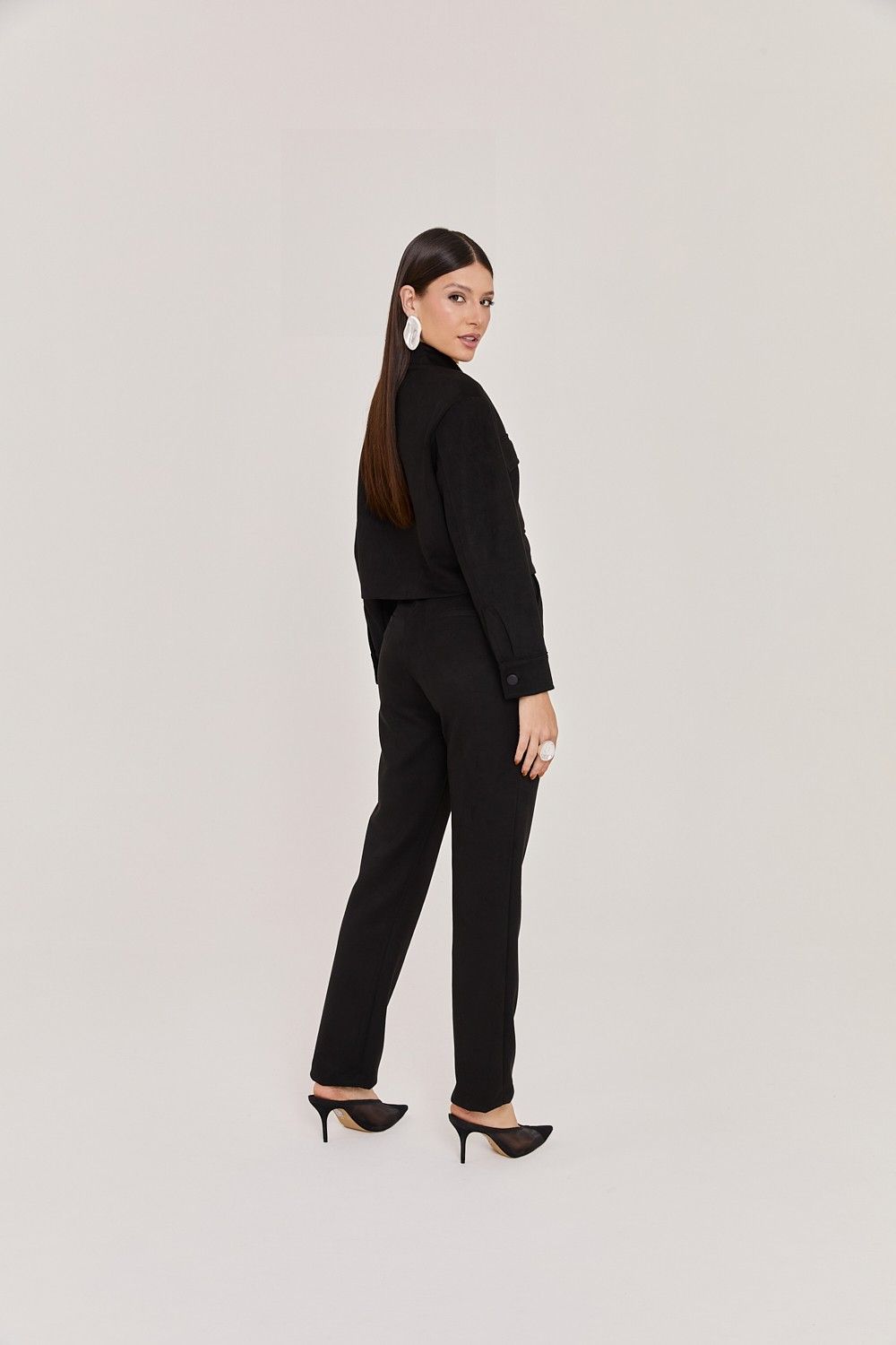  Jaqueta Feminina Malha Suede Romana