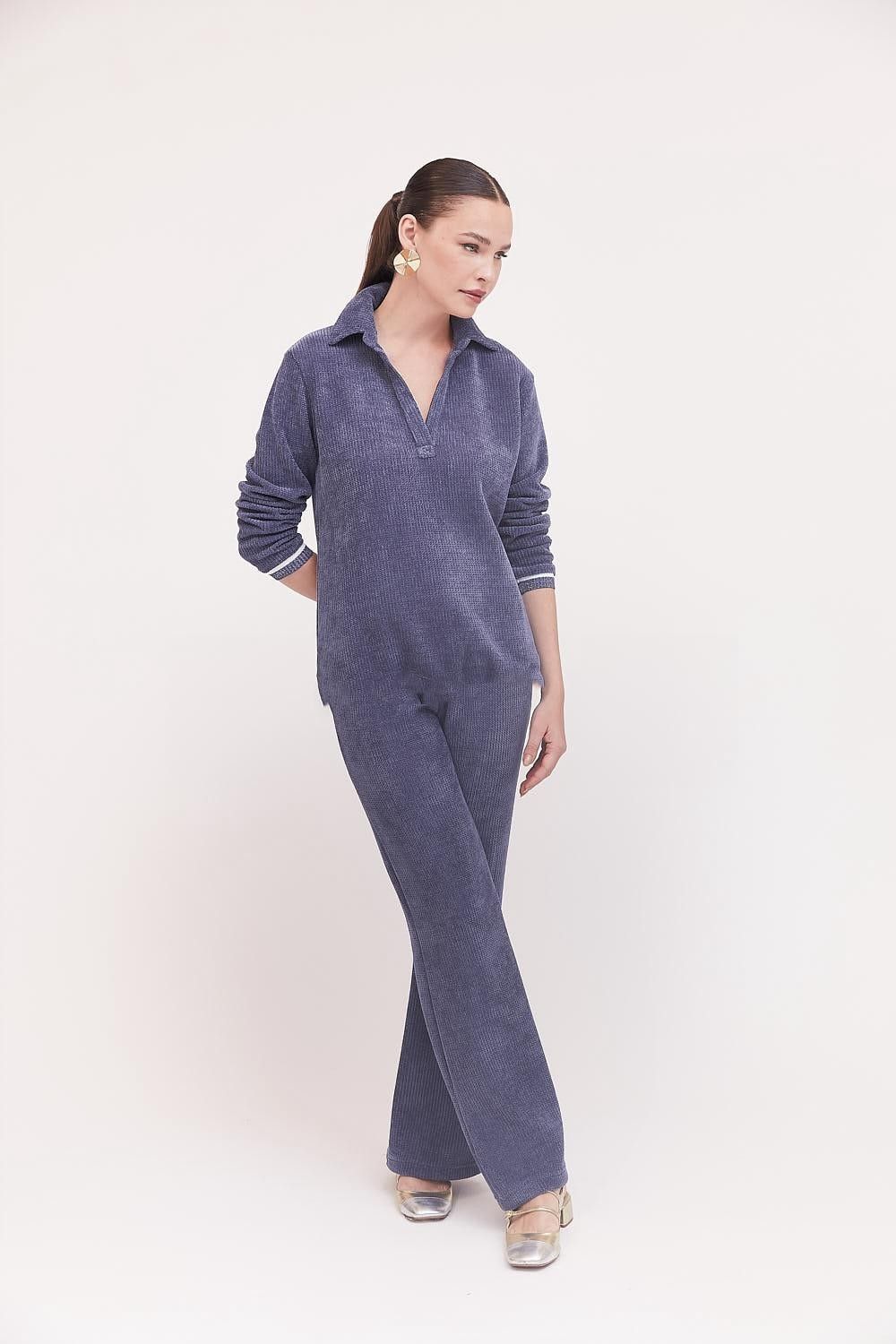 Blusa Polo Chenille