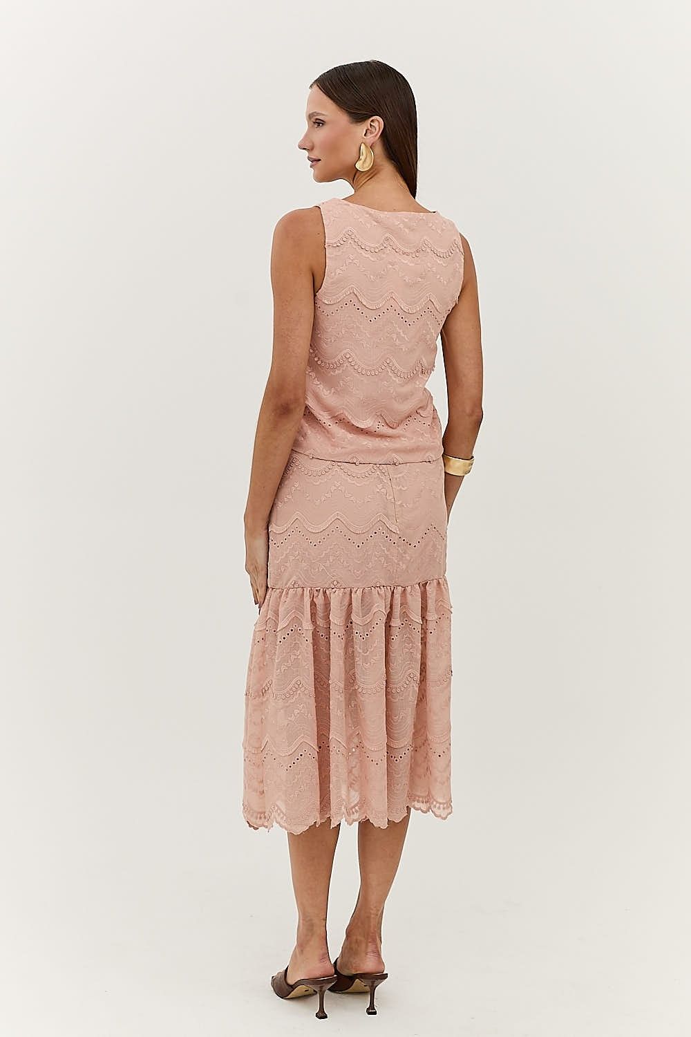 Blusa Regata Feminina Bordado Luna