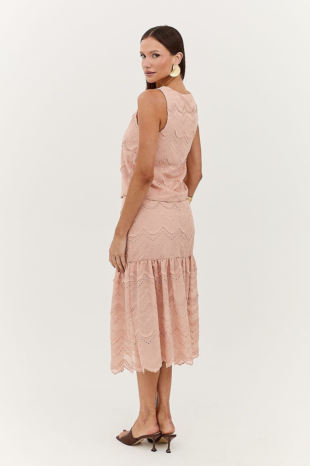 Blusa Regata Feminina Bordado Luna