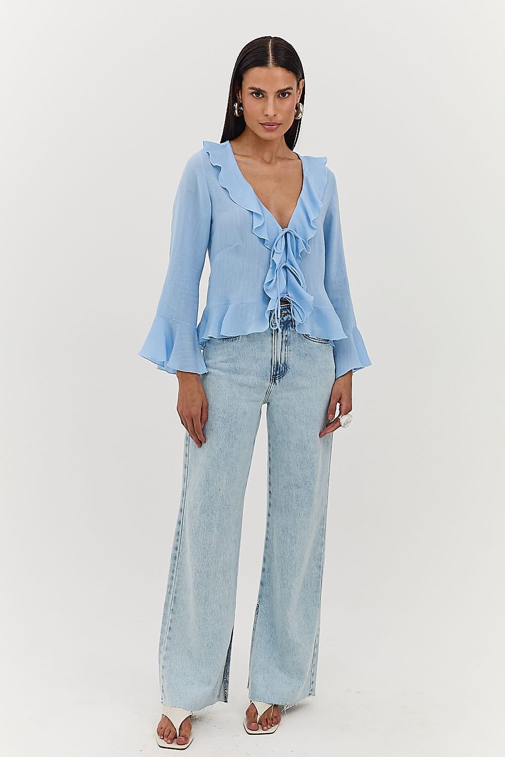 Blusa Feminina Babados e Amarração Lorraine