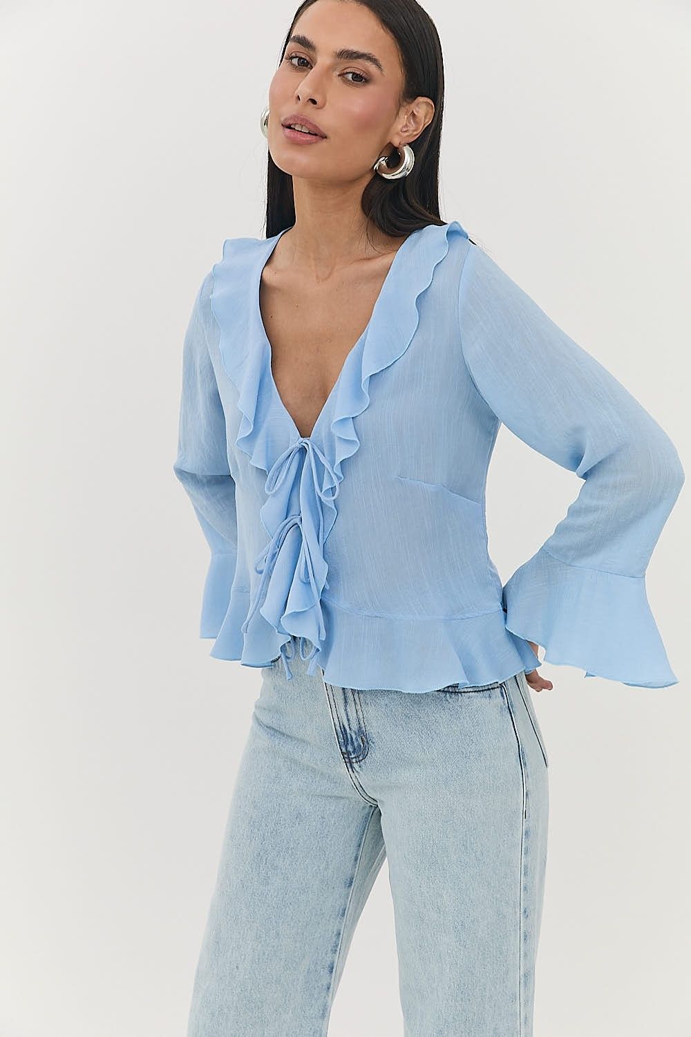 Blusa Feminina Babados e Amarração Lorraine