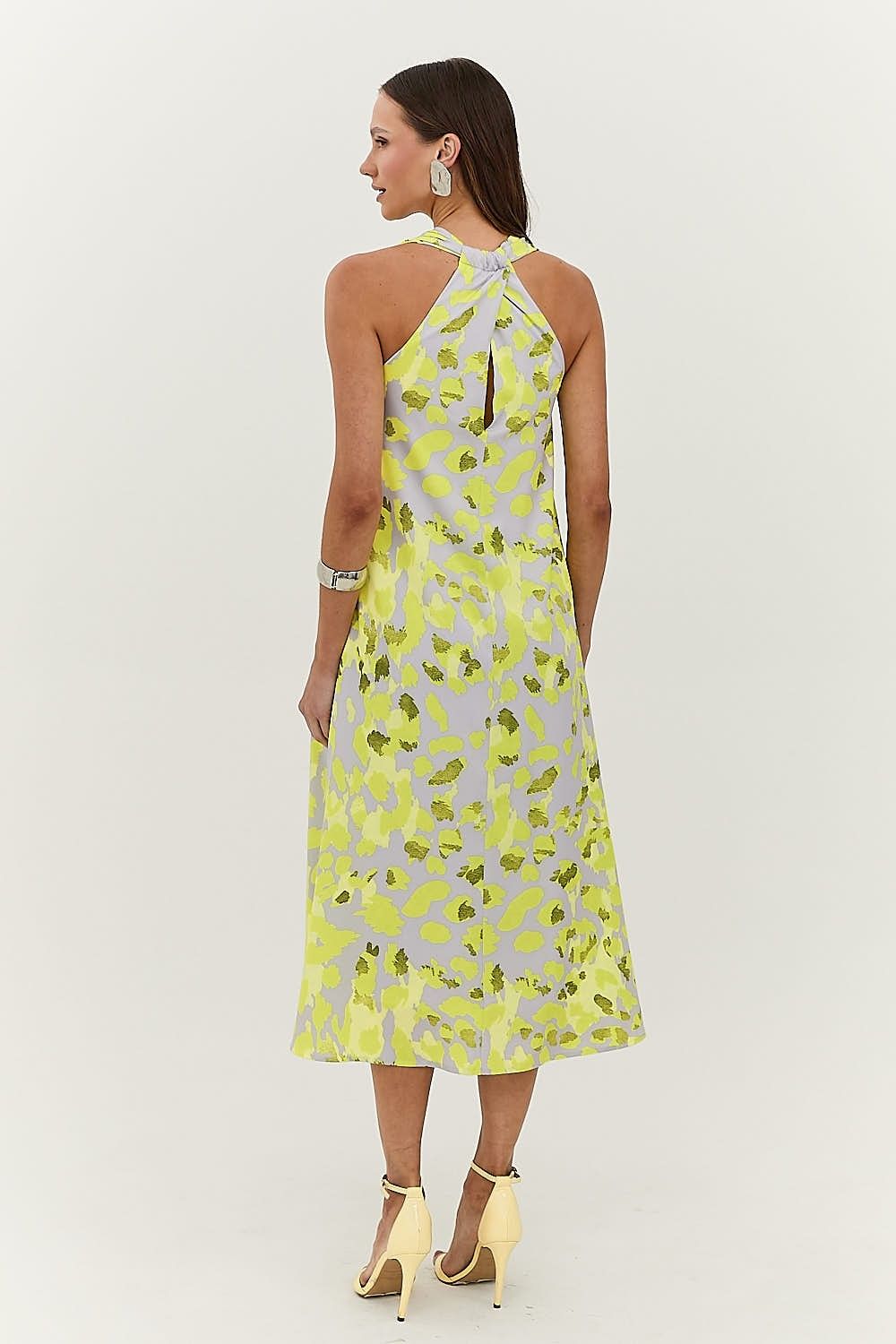 Vestido Midi Estampa com Bolsos Emilia