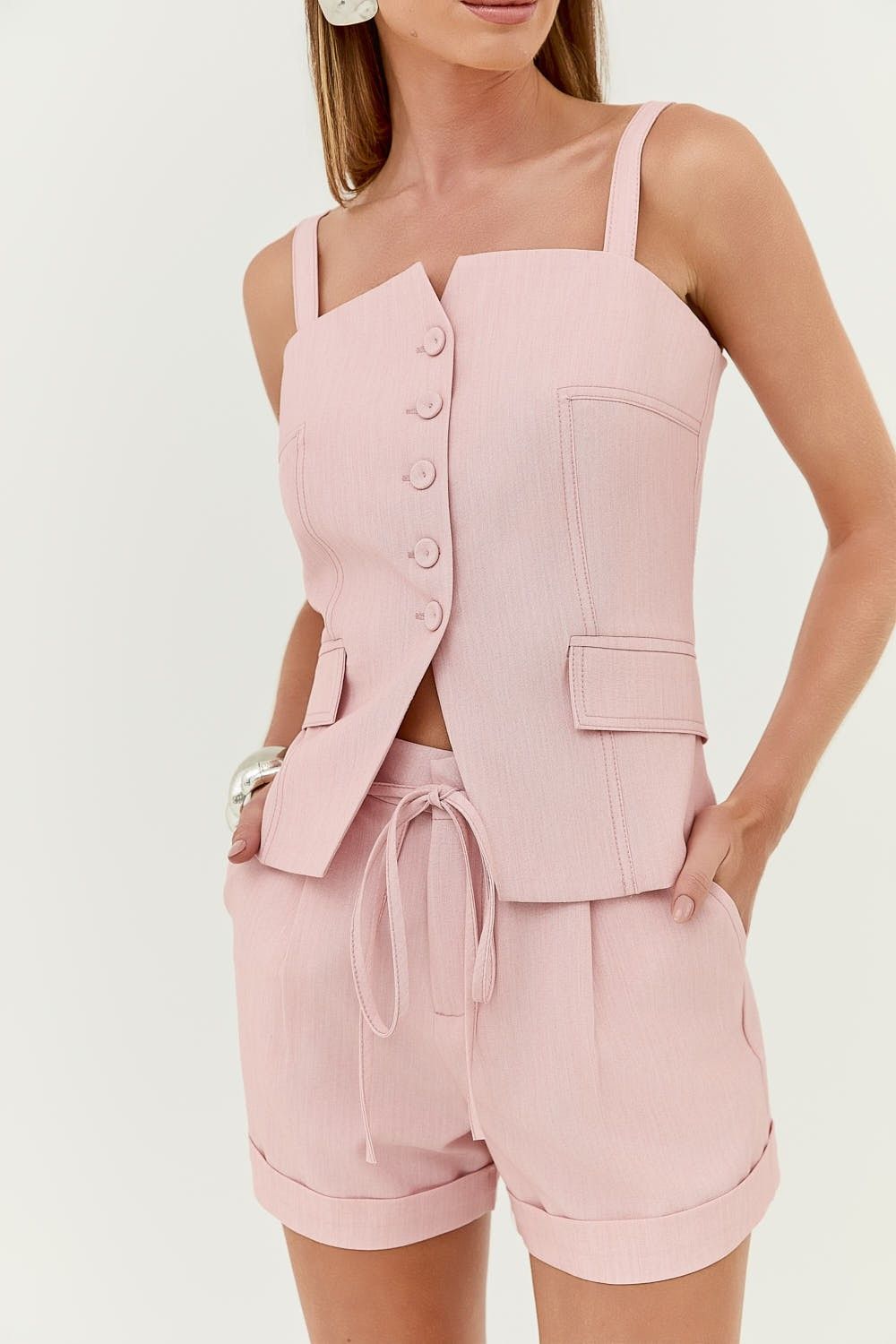 Short Feminino com Bolsos e Amarração Larissa