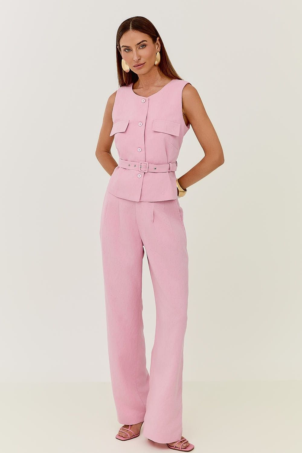 Blusa Feminina Colete com Cinto Yasmin
