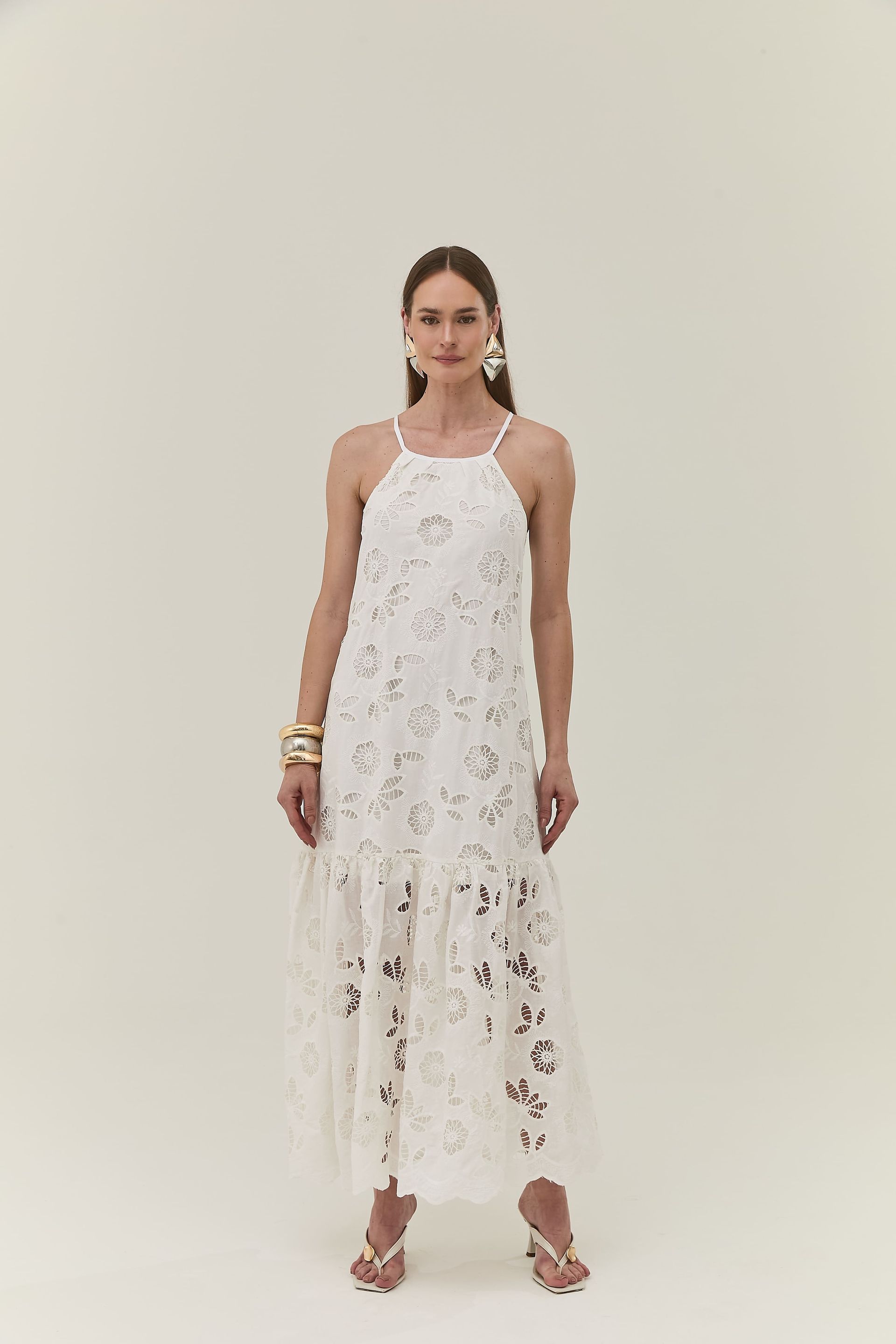 Vestido Midi Halter Manuela