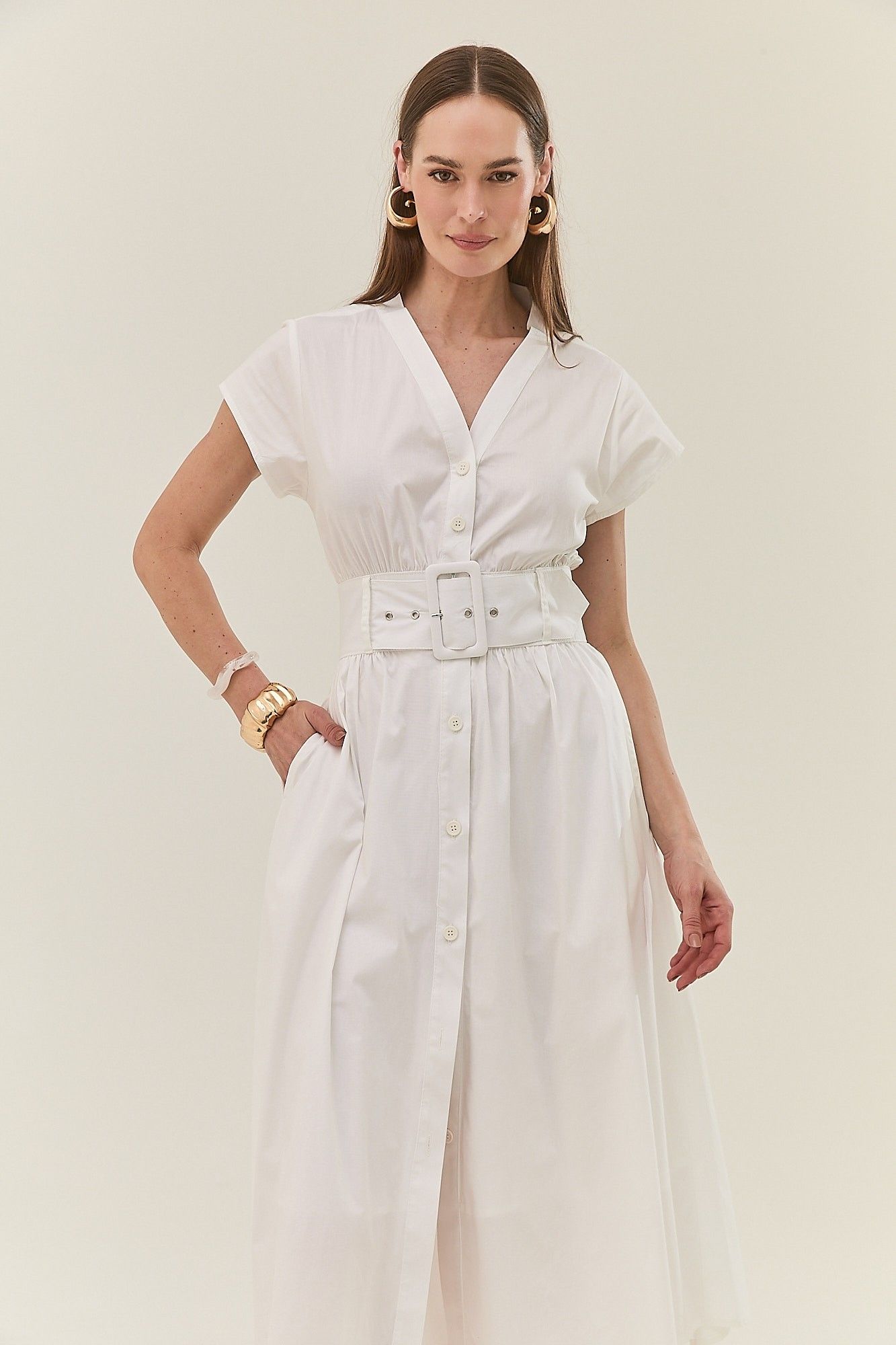 Vestido Midi Tricoline Andreia