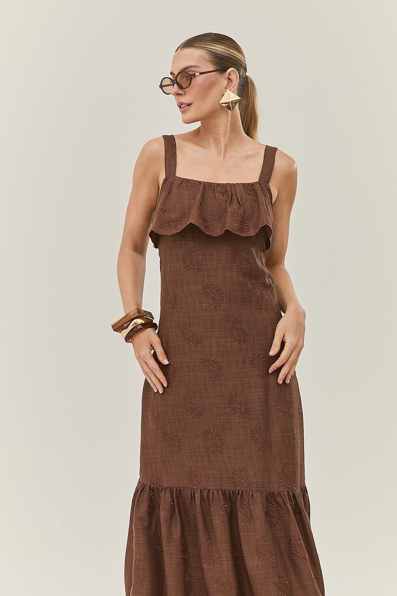 Vestido Pala Bordado Duda