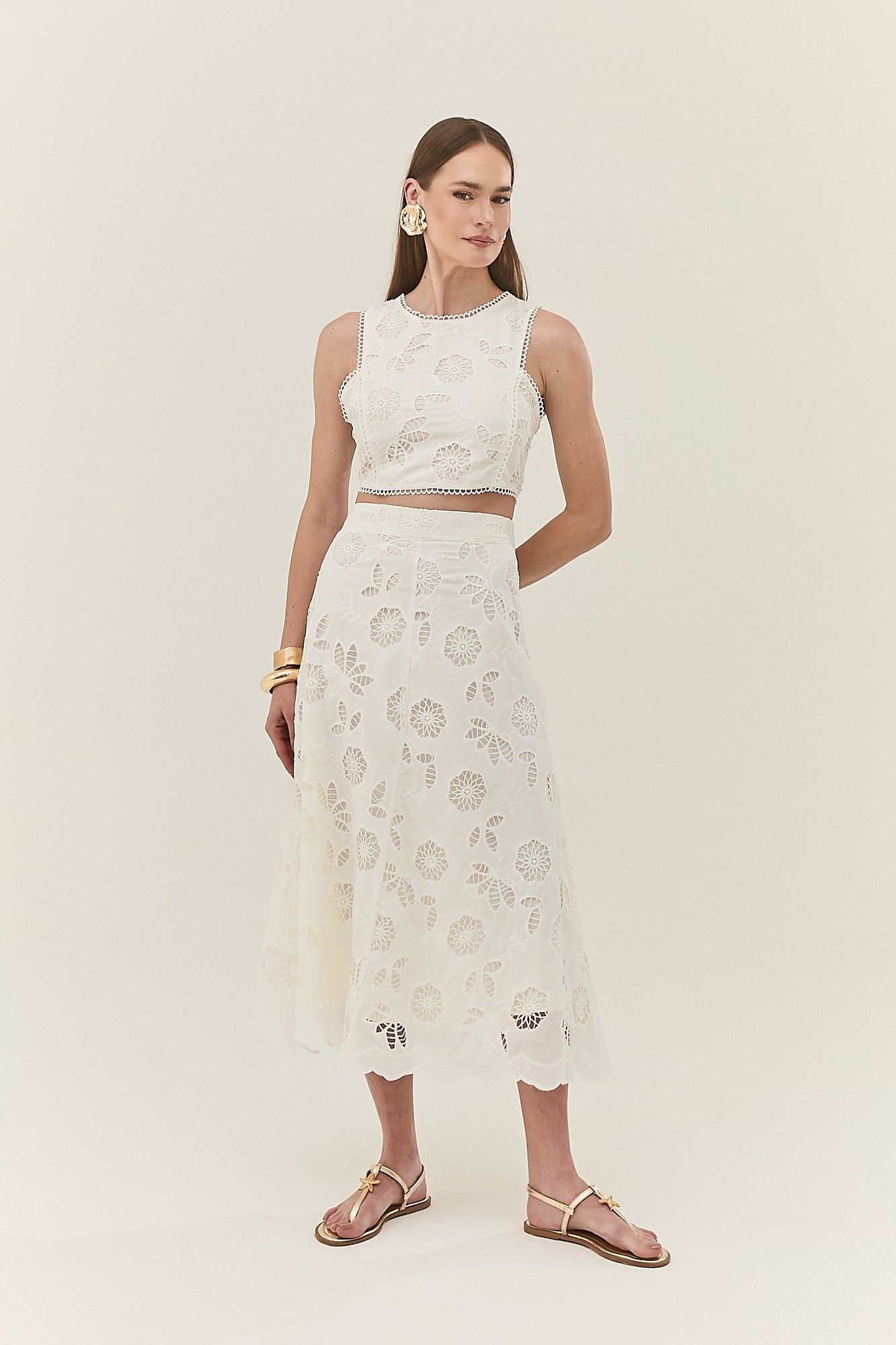 Blusa Cropped Bordado Manuela