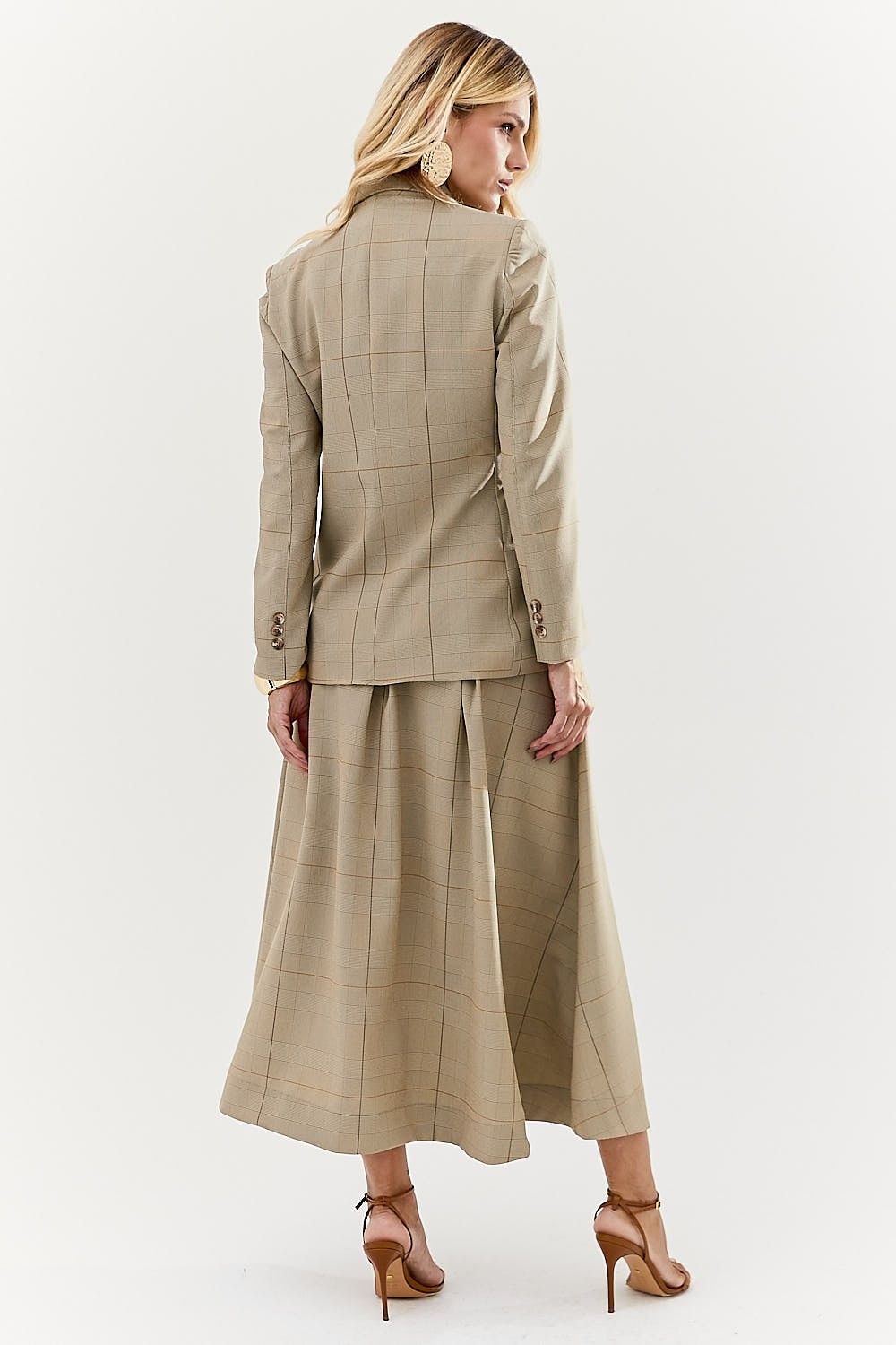 Blazer Alfaiataria Feminino Xadrez Soho