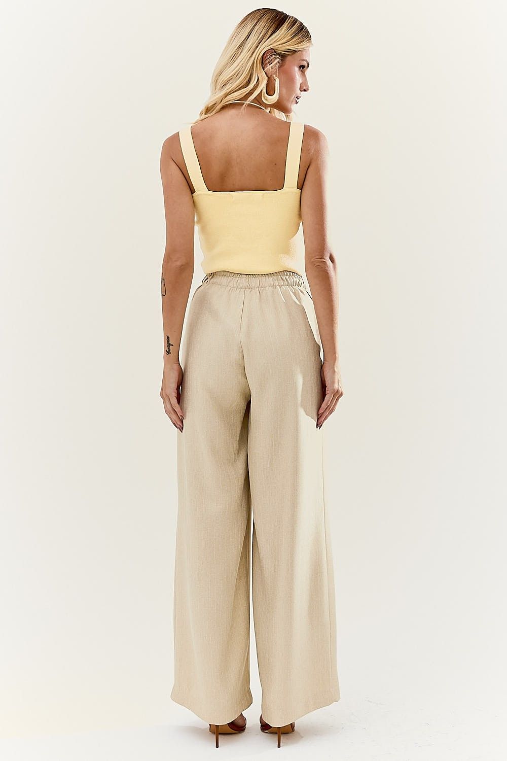 Calça Pantalona Feminina em Tweed Silvia