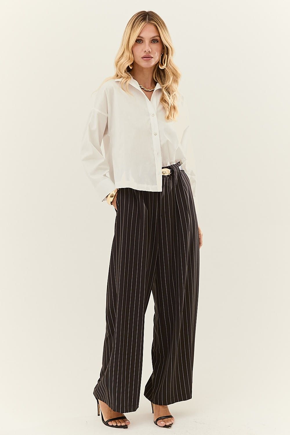 Camisa Branca Feminina Tricoline Emanuelle