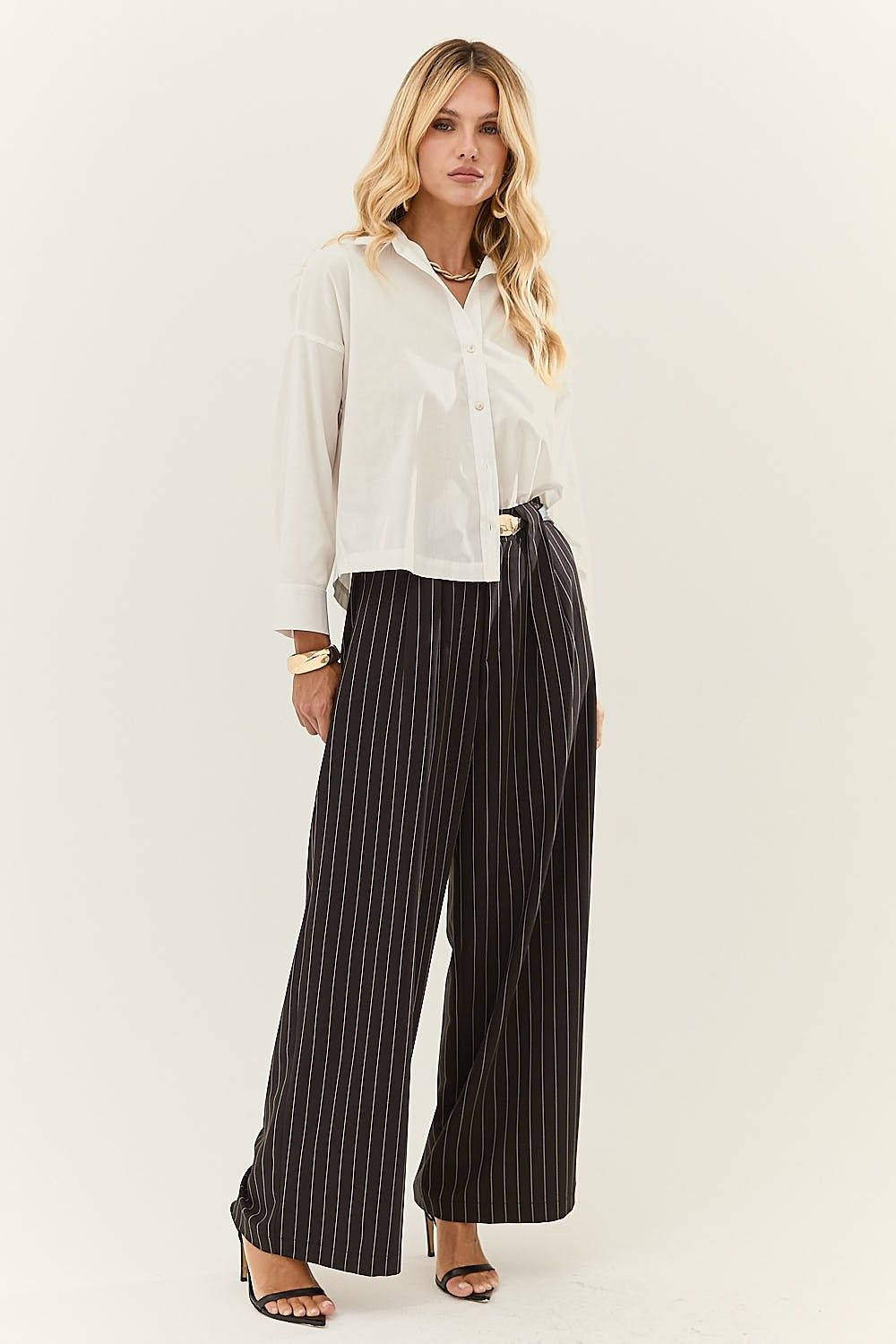 Camisa Branca Feminina Tricoline Emanuelle