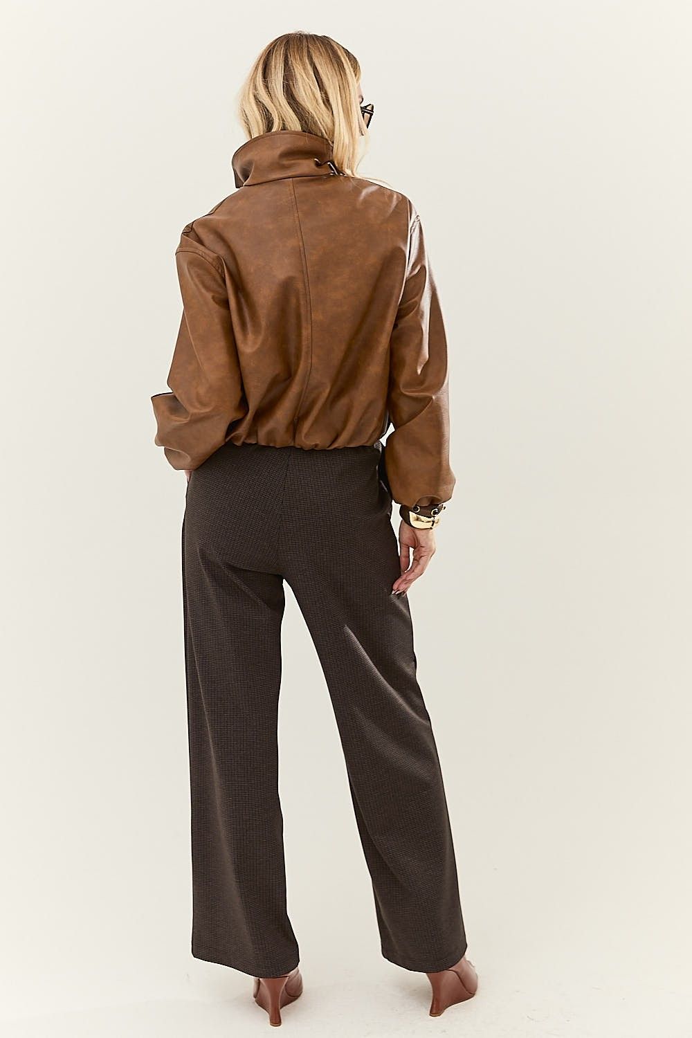Jaqueta Bomber Feminina Like Leather Stone
