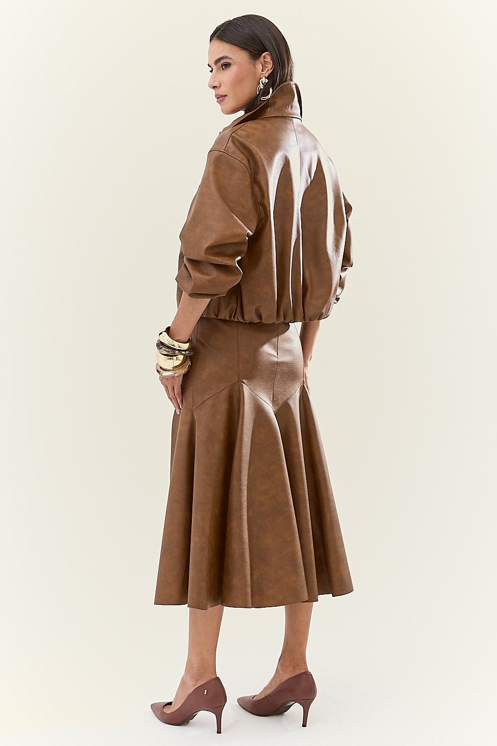 Jaqueta Bomber Feminina Like Leather Stone