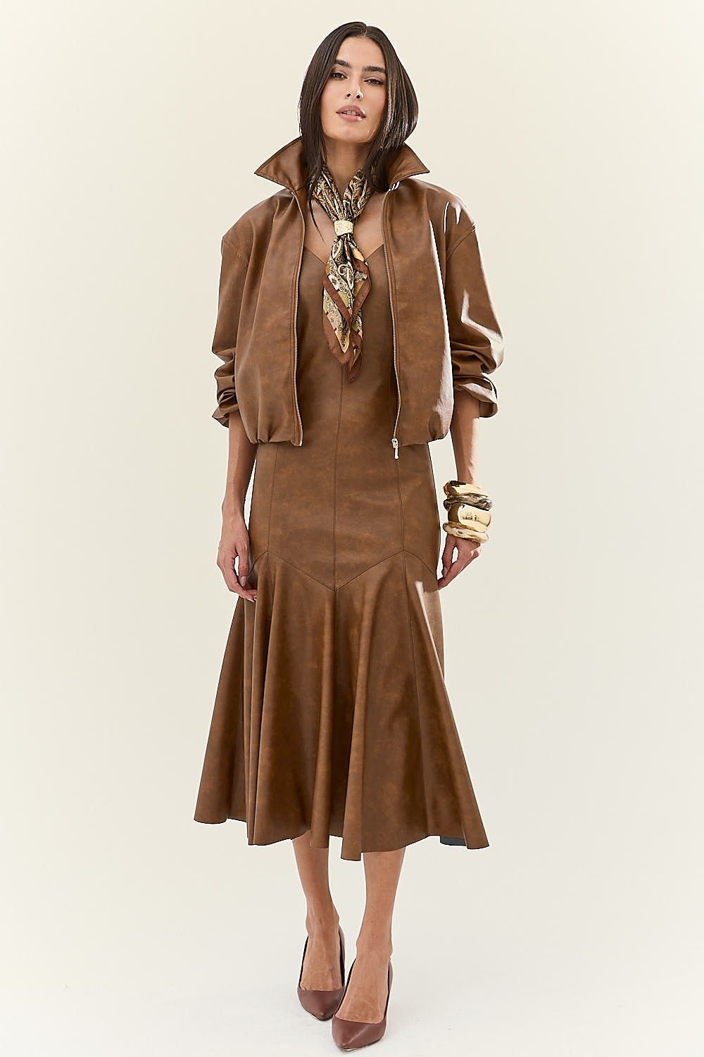 Jaqueta Bomber Feminina Like Leather Stone
