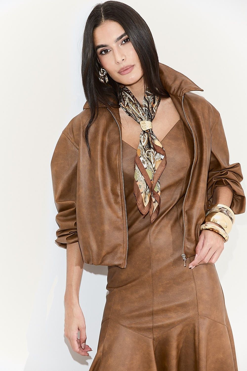 Jaqueta Bomber Feminina Like Leather Stone
