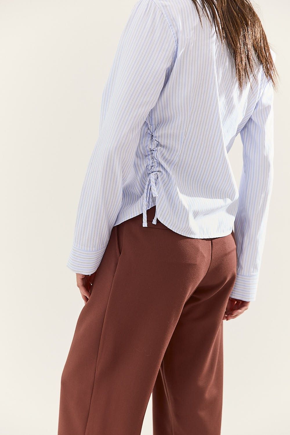 Camisa Feminina Listrada com Amarração Lara