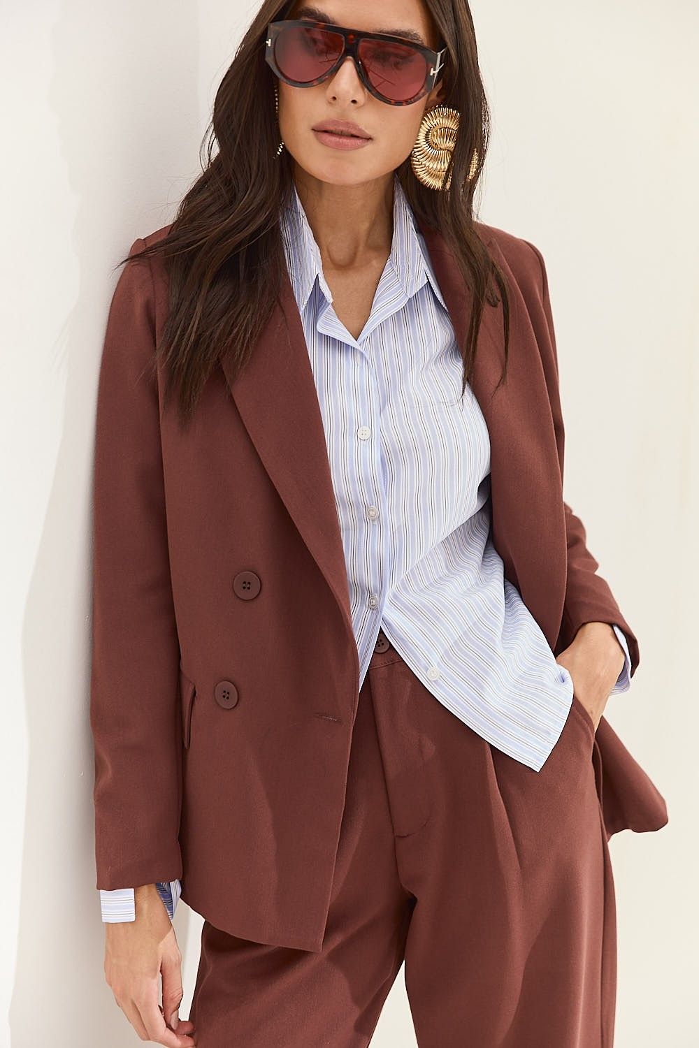 Blazer Alfaiataria Feminino Detalhe Botões Lexi