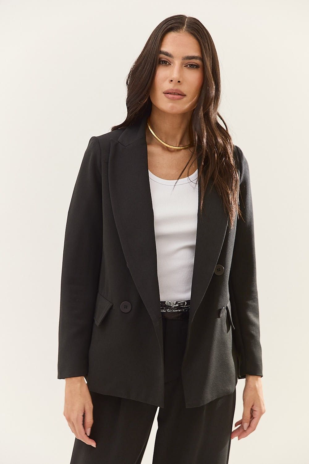 Blazer Alfaiataria Feminino Detalhe Botões Lexi