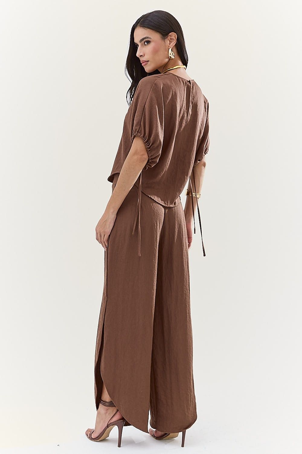 Blusa Feminina Manga com Amarrações Noeli