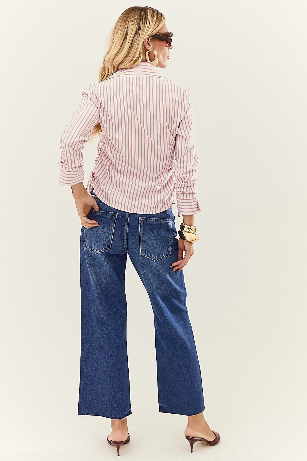 Calça Pantacourt Feminina Jeans Clássico Paola