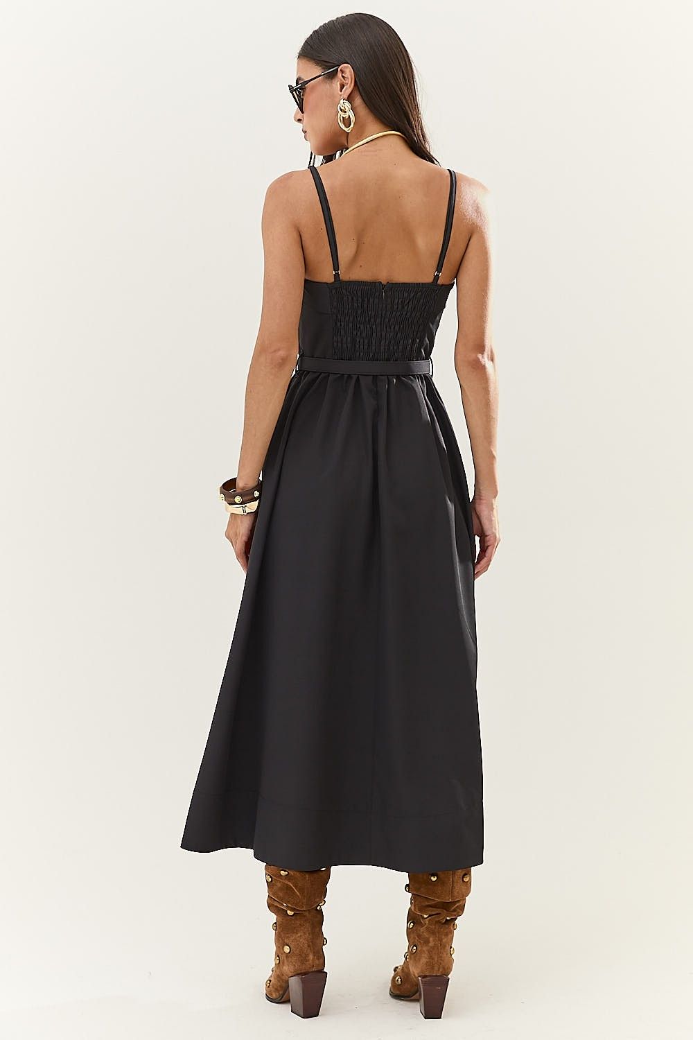 Vestido Midi Alças com Cinto Daniela