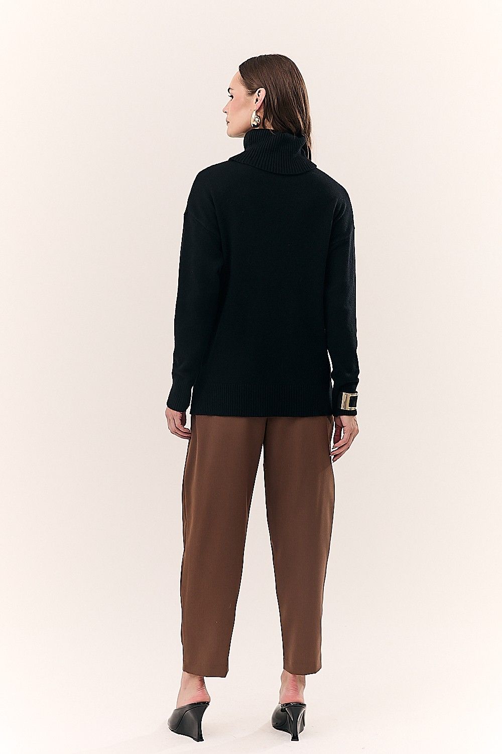 Blusa Feminina Gola Alta Tricot Charlot