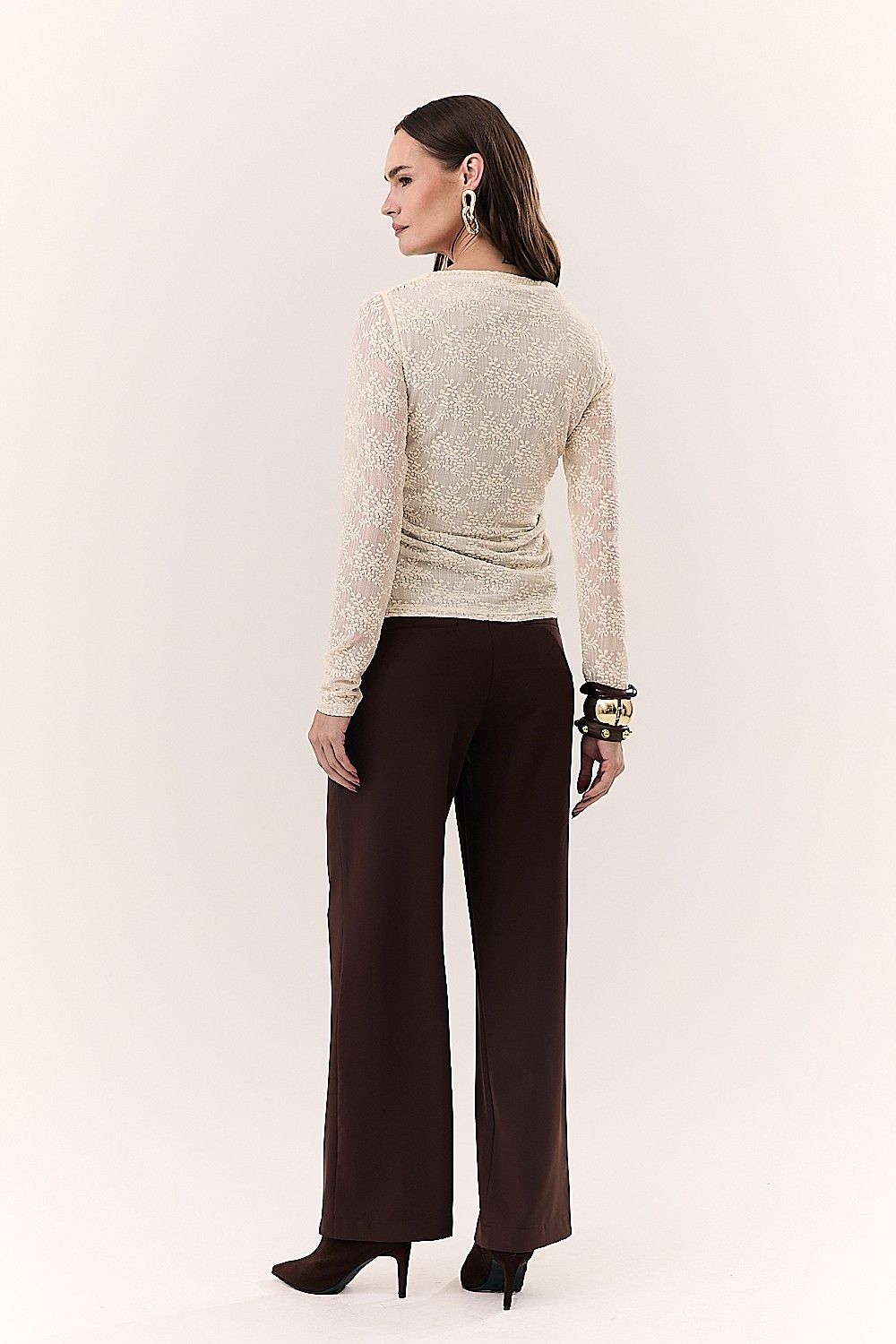 Blusa Renda Feminina Manga Longa Claudia