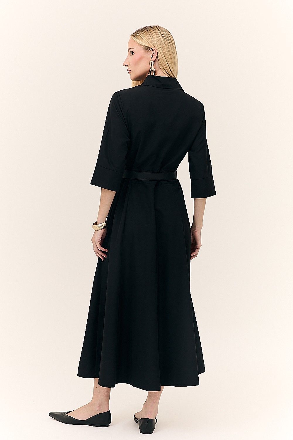 Vestido Midi Chemise Detalhe Botões Daniela
