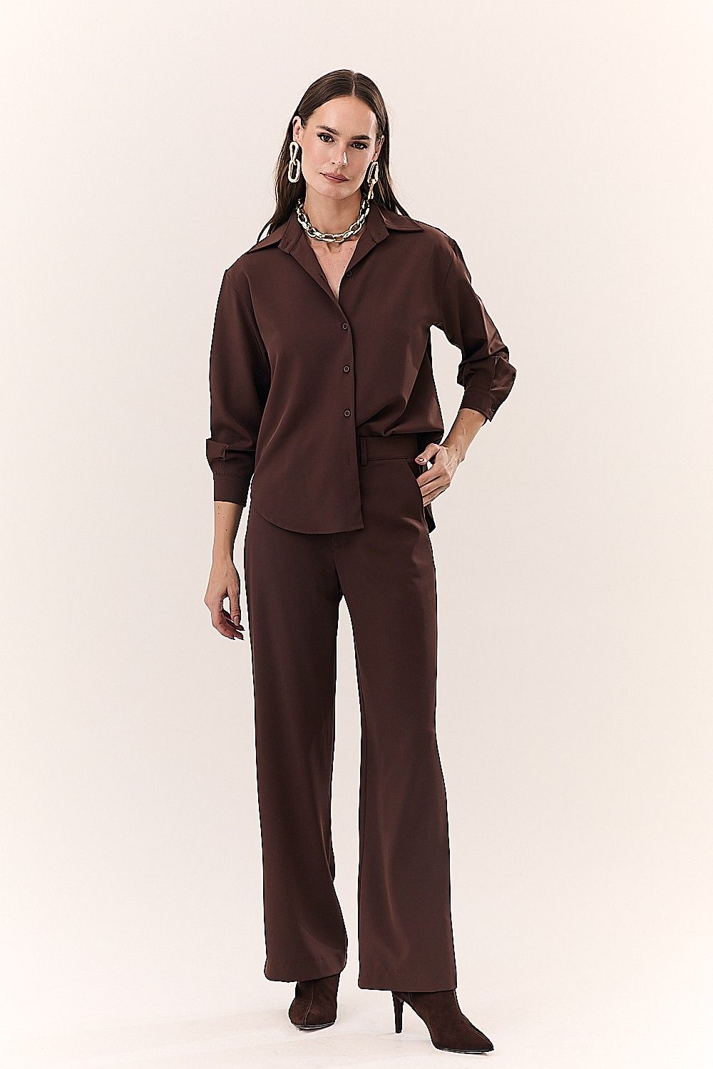 Calça Reta Feminina com Bolsos Rosana