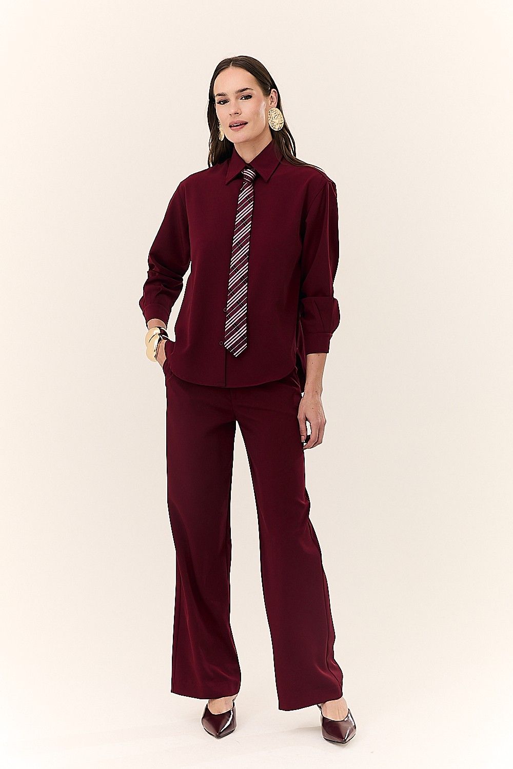 Calça Reta Feminina com Bolsos Rosana