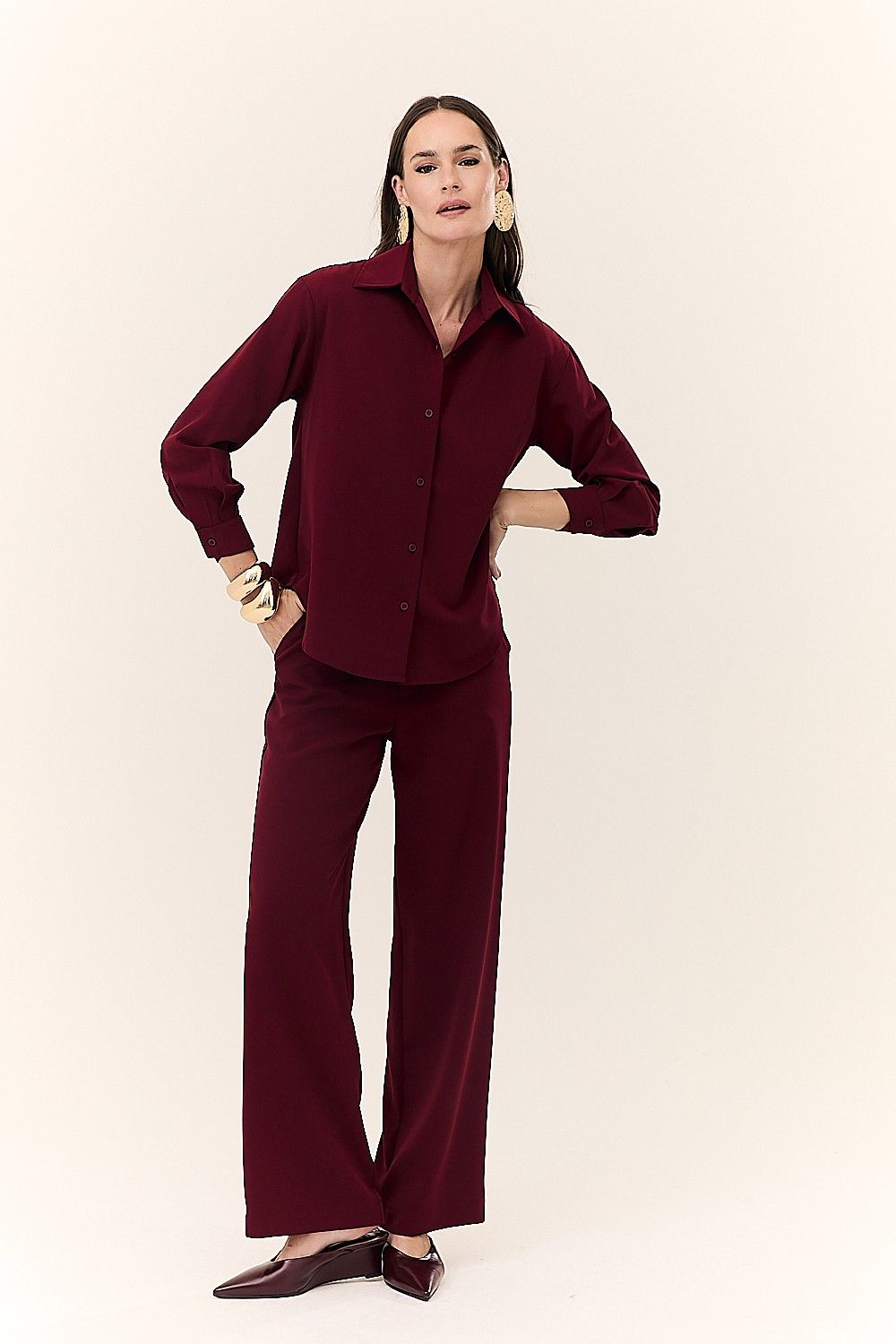 Calça Reta Feminina com Bolsos Rosana