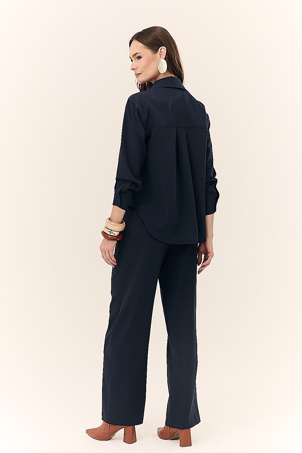 Calça Reta Feminina com Bolsos Rosana