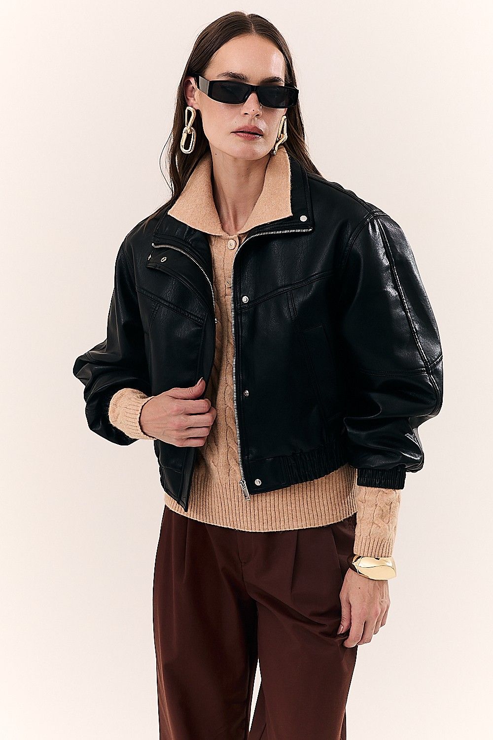 Jaqueta Feminina Trend Like Leather Jennifer