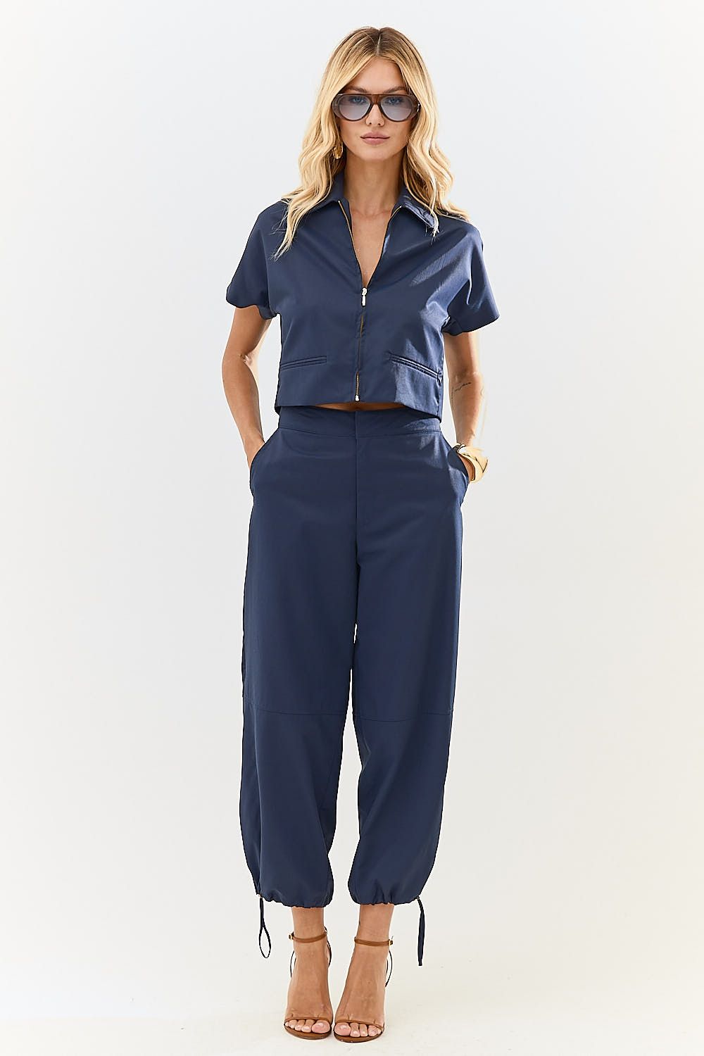 Calça Parachute Feminina com Bolsos Esther