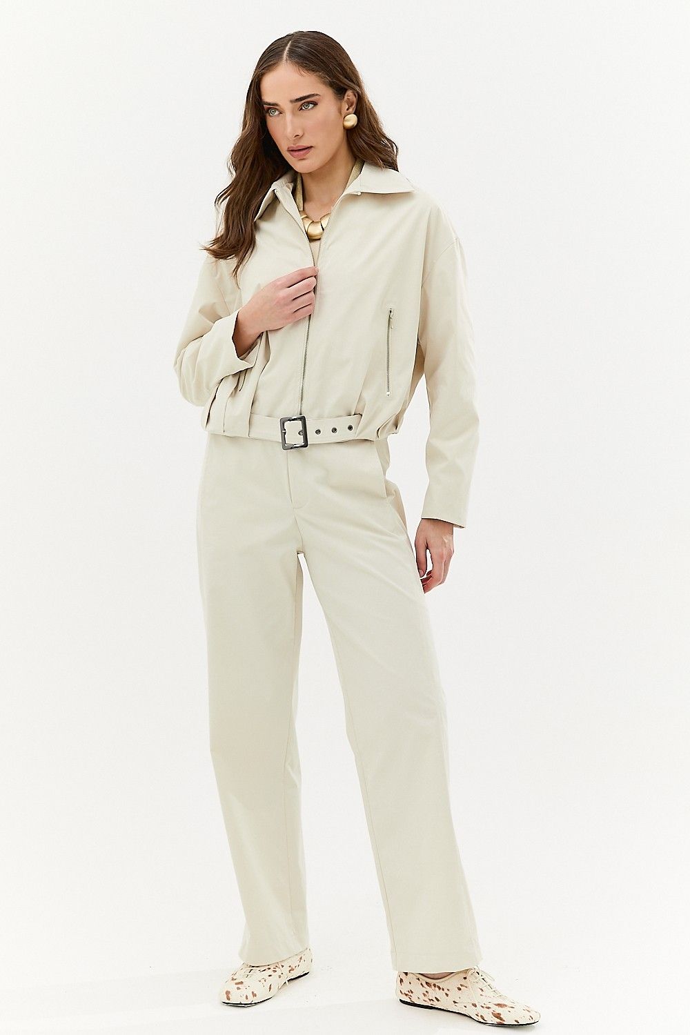 Jaqueta Bomber Feminina com Fivela Melissa