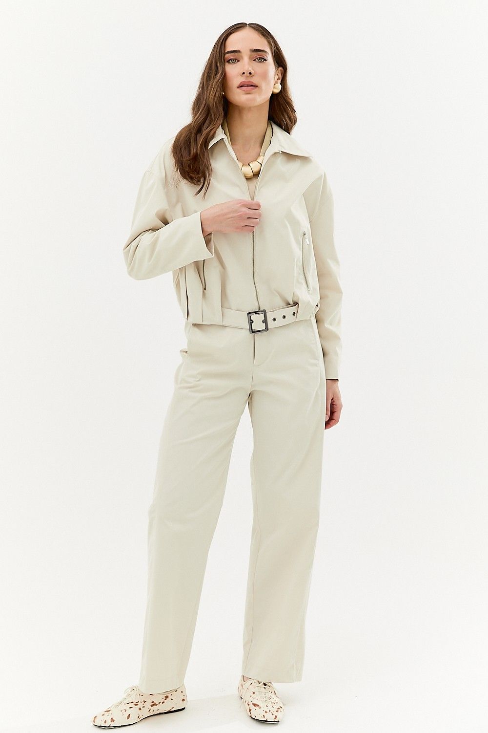 Jaqueta Bomber Feminina com Fivela Melissa