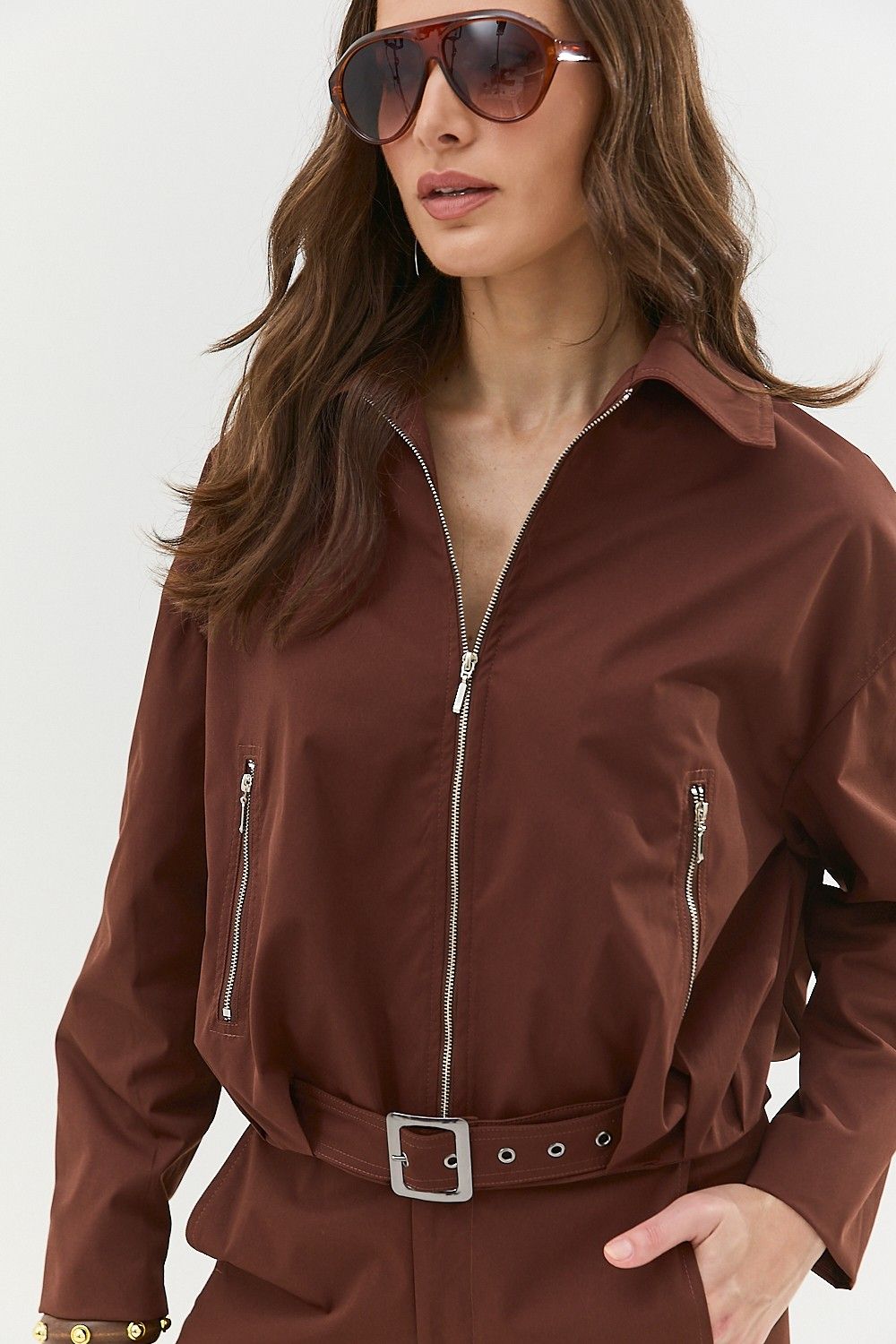 Jaqueta Bomber Feminina com Fivela Melissa