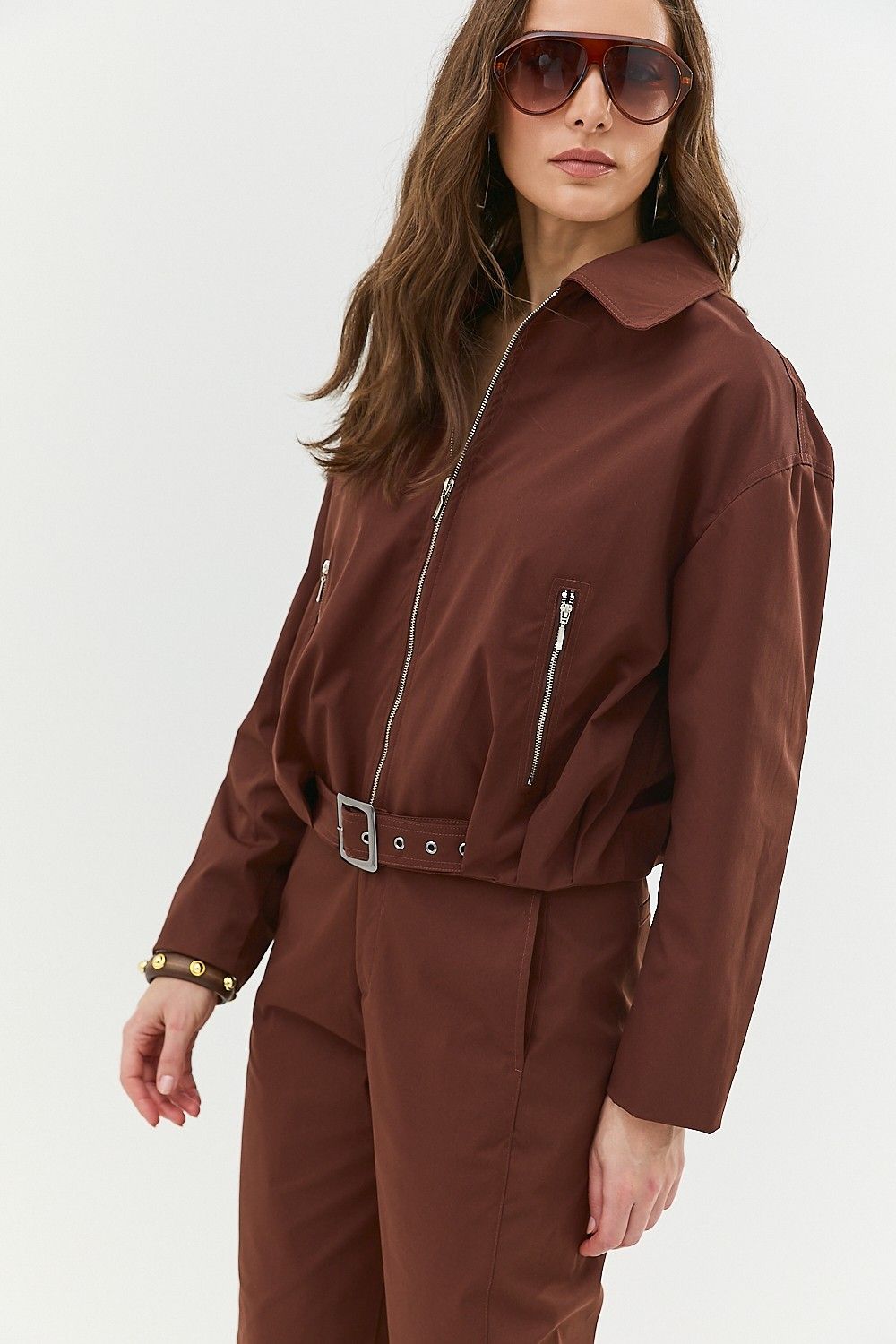 Jaqueta Bomber Feminina com Fivela Melissa