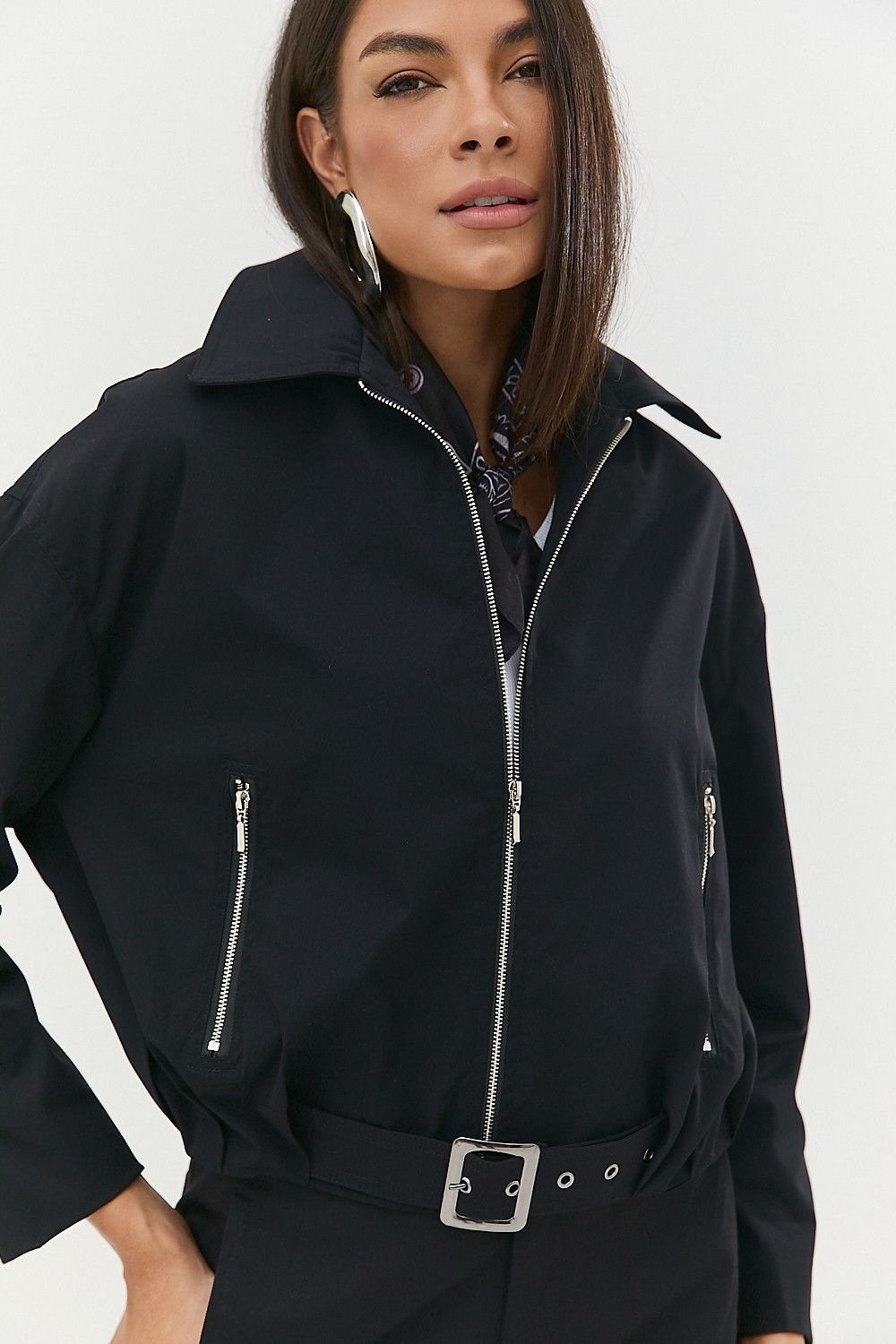 Jaqueta Bomber Feminina com Fivela Melissa