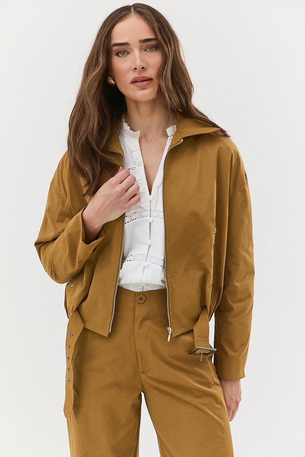 Jaqueta Bomber Feminina com Fivela Melissa