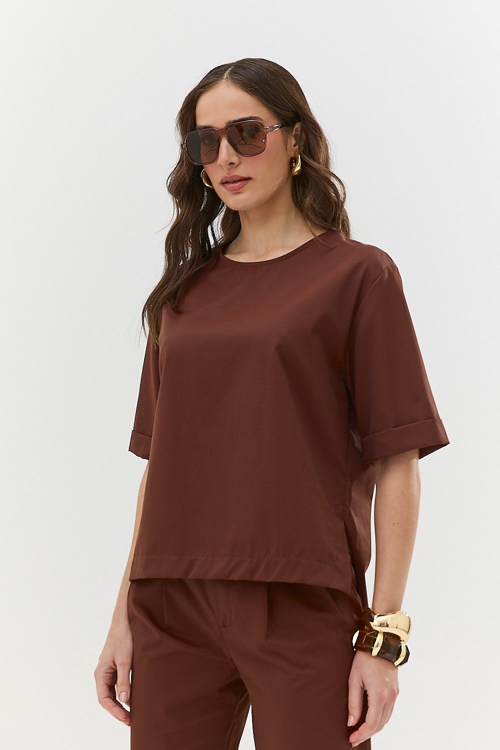 Blusa Básica Feminina em Alfaiataria Roxy