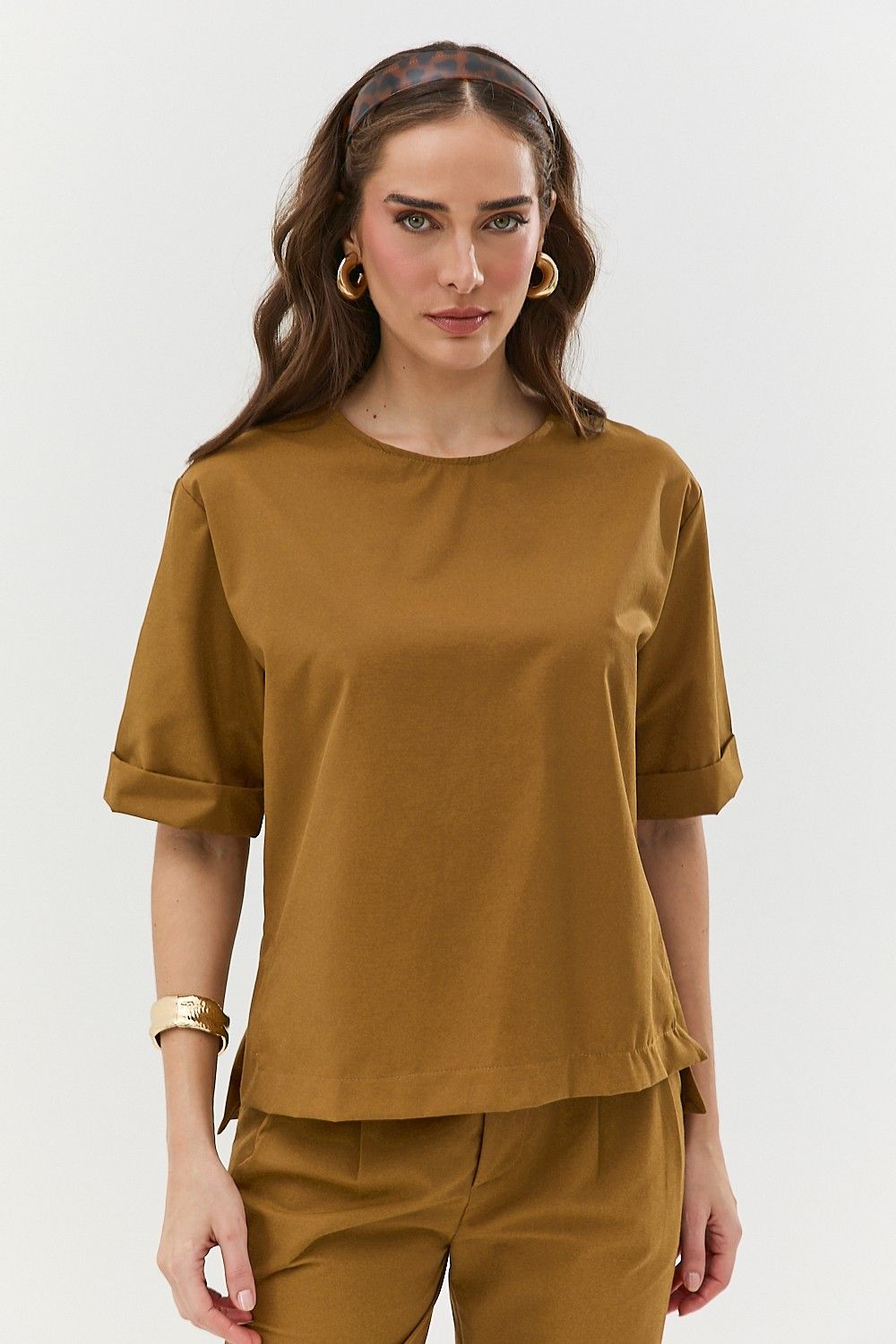 Blusa Básica Feminina em Alfaiataria Roxy