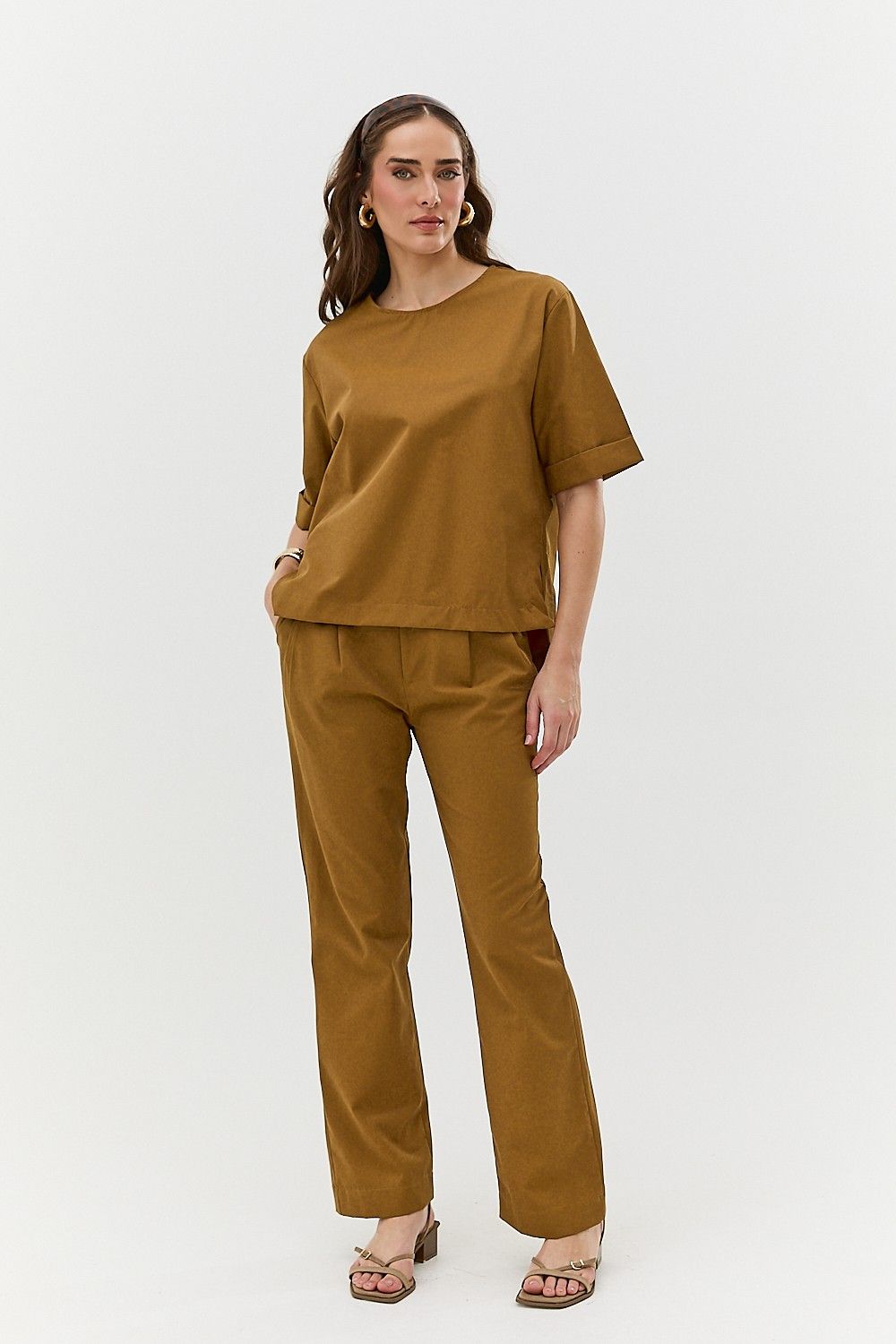 Calça Alfaiataria Feminina com Prega Roxy