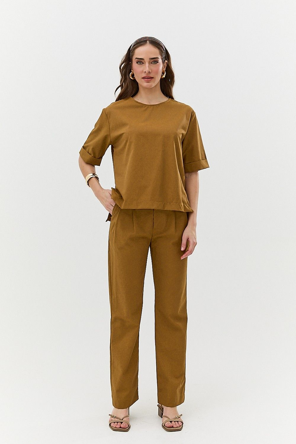 Calça Alfaiataria Feminina com Prega Roxy