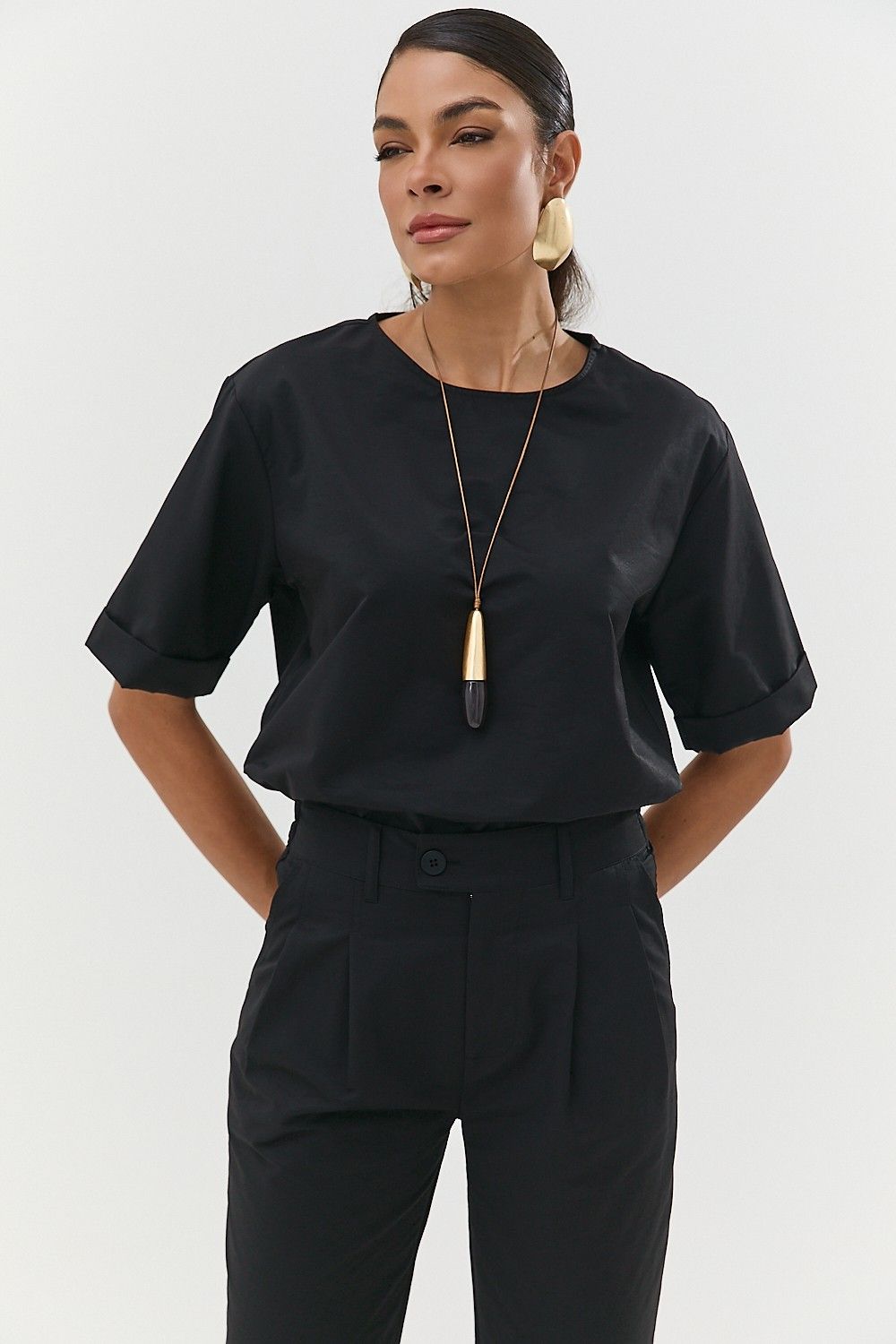 Calça Alfaiataria Feminina com Prega Roxy