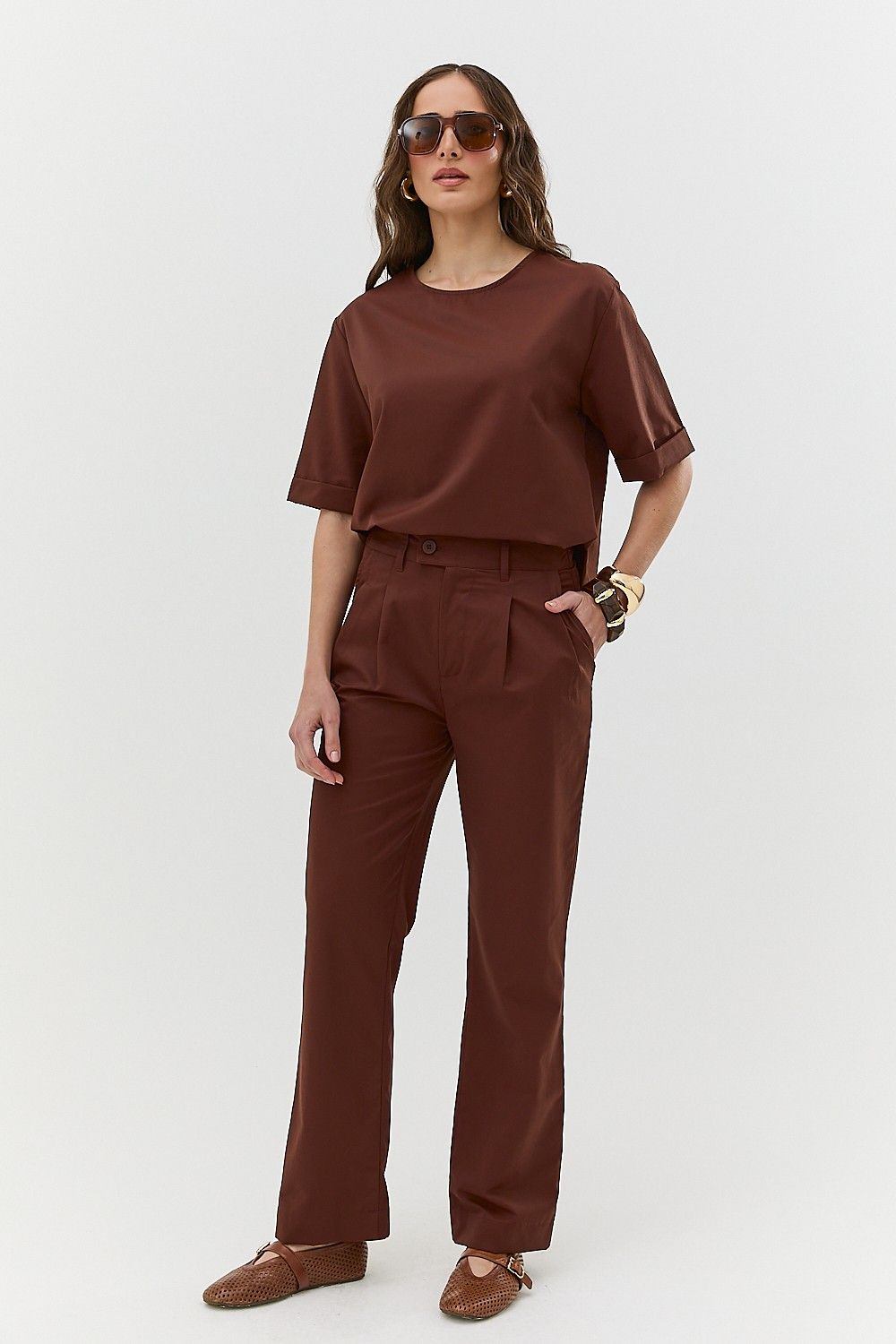 Calça Alfaiataria Feminina com Prega Roxy