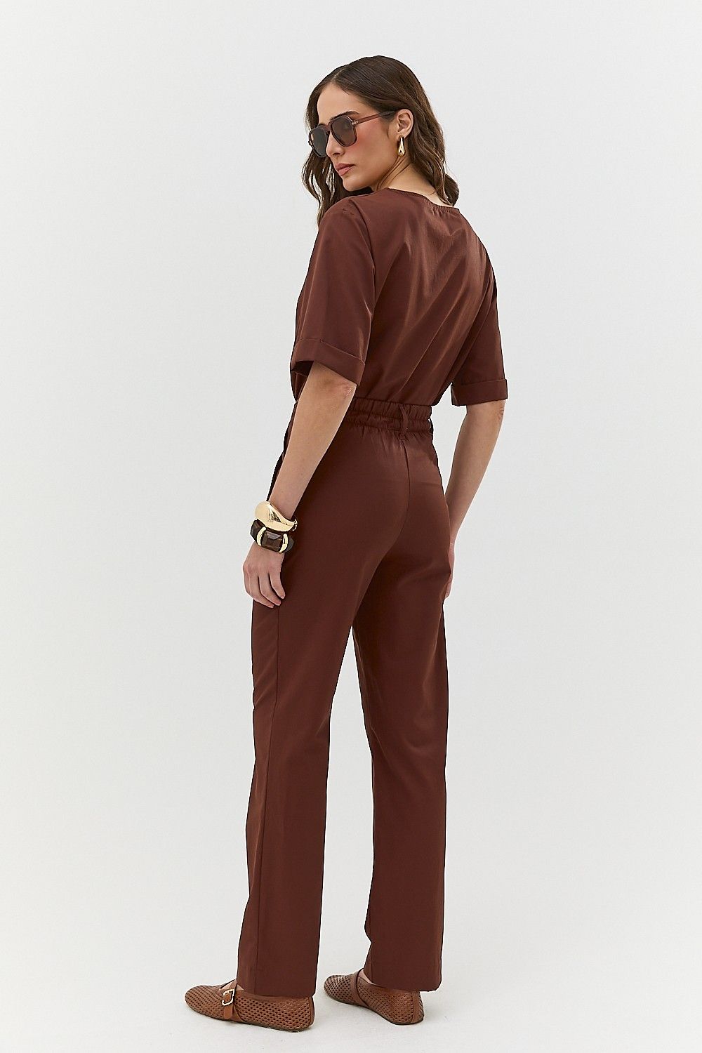 Calça Alfaiataria Feminina com Prega Roxy