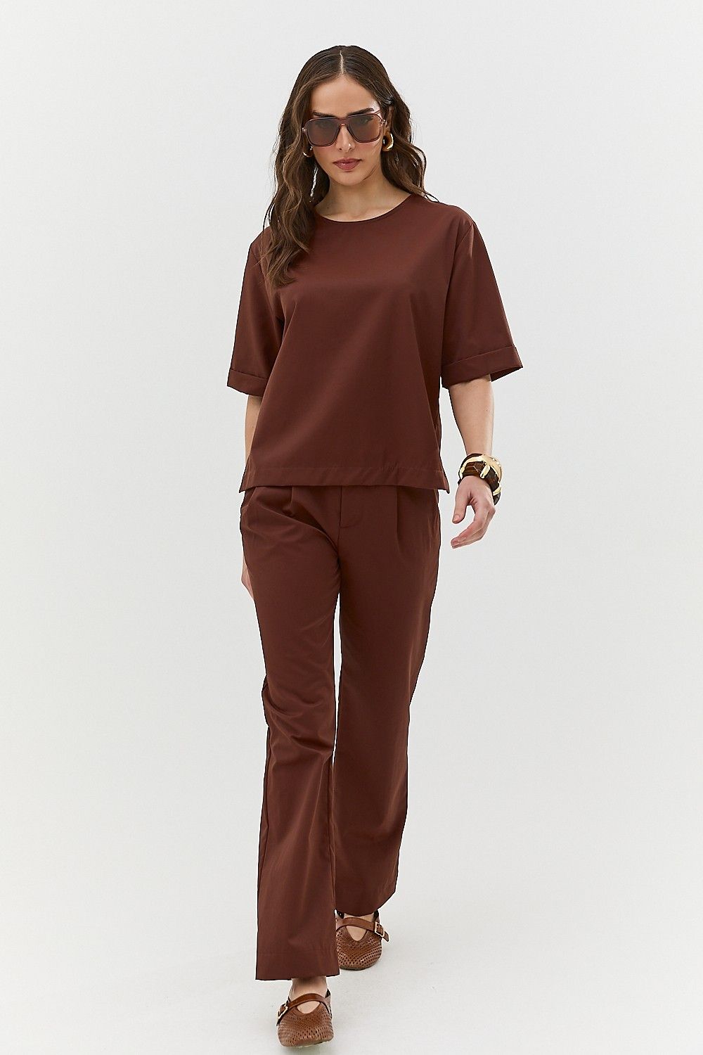 Calça Alfaiataria Feminina com Prega Roxy